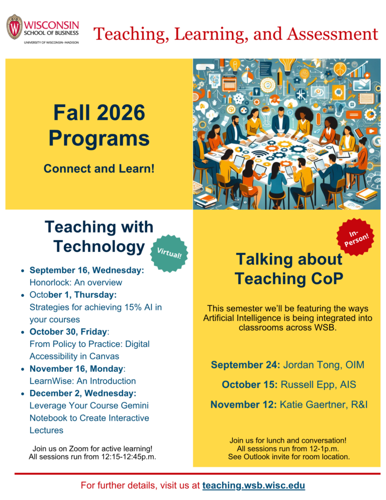 Fall 2026 programs flyer