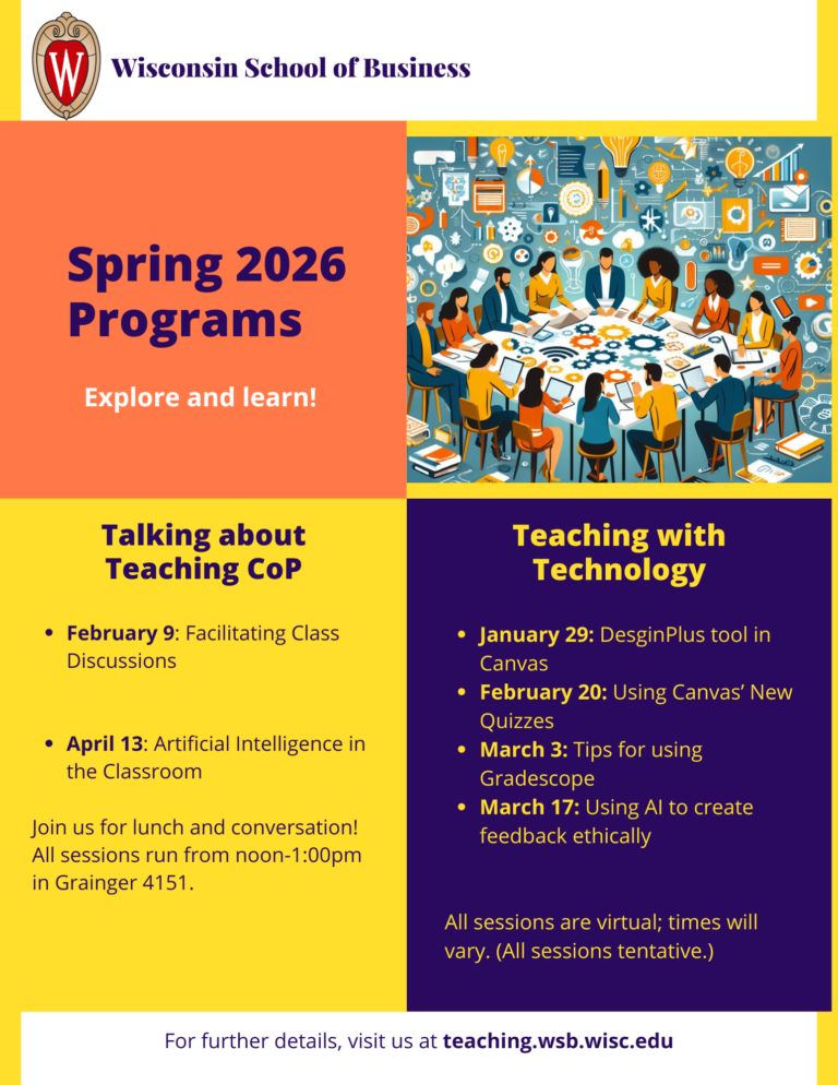 Flyer of Spring 2026 programs